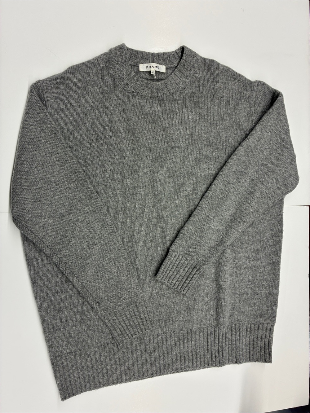 Frame Denim Gray Crewneck Sweater